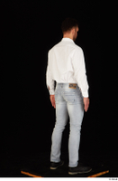  Larry Steel black shoes business dressed jeans standing white shirt whole body 0006.jpg